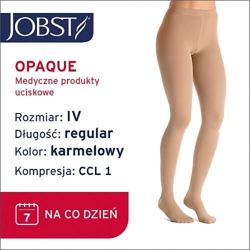 Miniaturka artykułu - #0 JOBST OPAQUE rajstopy uciskowe CCL1 karmelowy, rozmiar 4 ZP