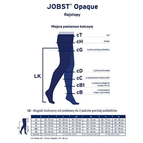 Miniaturka artykułu - #1 JOBST OPAQUE rajstopy uciskowe CCL1 czarne, rozmiar 6 ZP