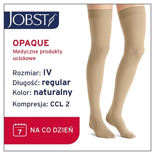 Miniaturka artykułu - #0 JOBST OPAQUE pończochy uciskowe długie CCL2 naturalny, rozmiar 4 ZP