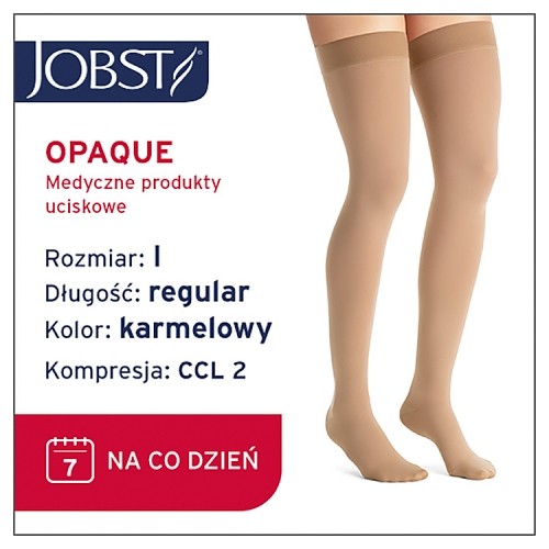 Miniaturka artykułu - #0 JOBST OPAQUE pończochy uciskowe długie CCL2 karmelowy, rozmiar 1 ZP