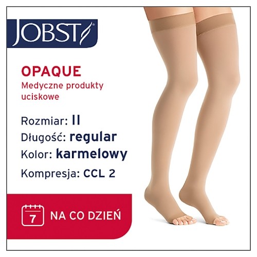 Miniaturka artykułu - #0 JOBST OPAQUE pończochy uciskowe długie CCL2 karmelowy, rozmiar 2 OP