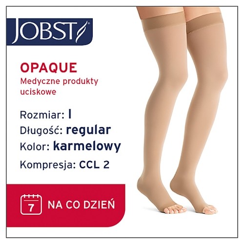 Miniaturka artykułu - #0 JOBST OPAQUE pończochy uciskowe długie CCL2 karmelowy, rozmiar 1 OP