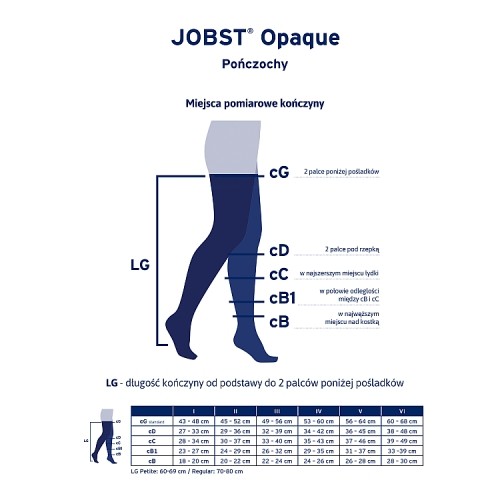 #2 – JOBST OPAQUE pończochy uciskowe długie CCL1 naturalny, rozmiar 6 OP