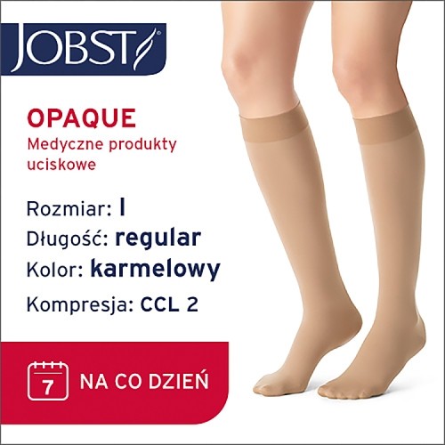 Miniaturka artykułu - #0 JOBST OPAQUE podkolan&oacute;wki uciskowe długie CCL2 karmelowy, rozmiar 1 ZP