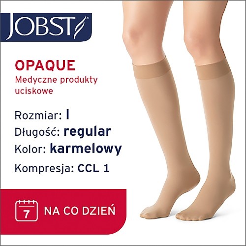 Miniaturka artykułu - #0 JOBST OPAQUE podkolan&oacute;wki uciskowe długie CCL1 karmelowy, rozmiar 1 ZP