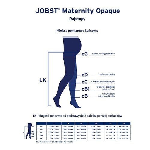 Zdjęcie produktu - 2 JOBST MATERNITY OPAQUE rajstopy uciskowe CCL2 karmelowy, rozmiar 5 ZP