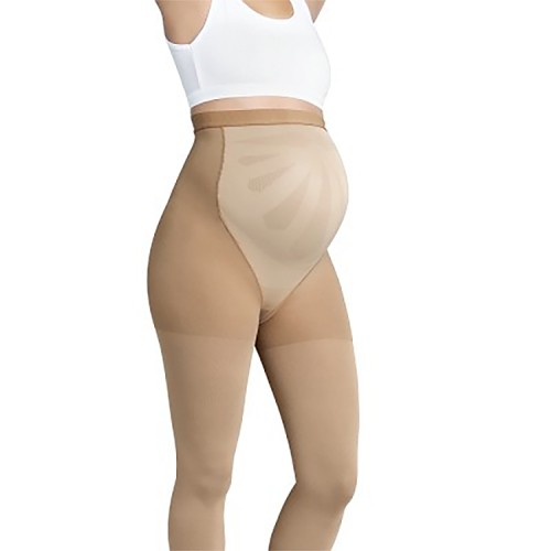 Miniaturka artykułu - #1 JOBST MATERNITY OPAQUE rajstopy uciskowe CCL2 karmelowy, rozmiar 4 ZP