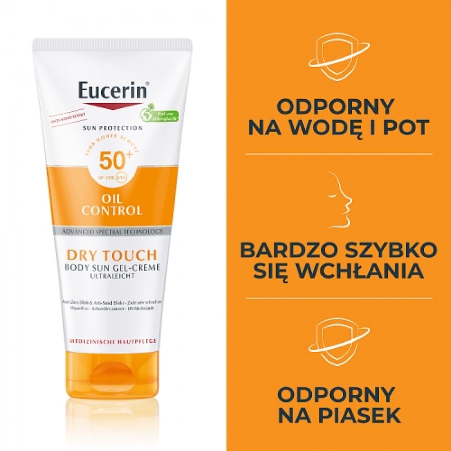 Miniaturka artykułu - #1 Eucerin Sun Oil Control Żel-krem przeciwsłoneczny ochronny SPF50, 200 ml