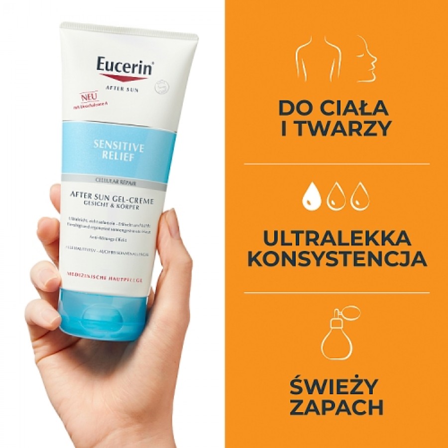 Miniaturka artykułu - #1 Eucerin After Sun Łagodzący żel-krem po opalaniu, 200 ml