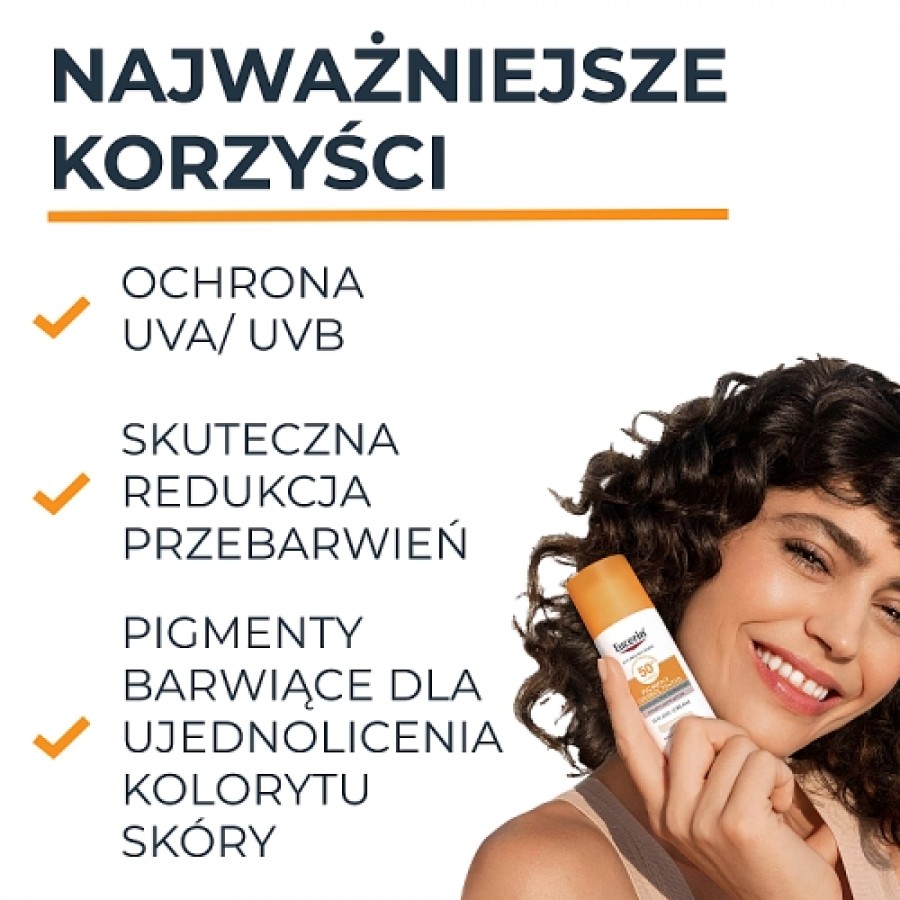 Miniaturka artykułu - #0 Eucerin Sun Pigment Control Fluid na przebarwienia do twarzy SPF50 - jasny, 50 ml