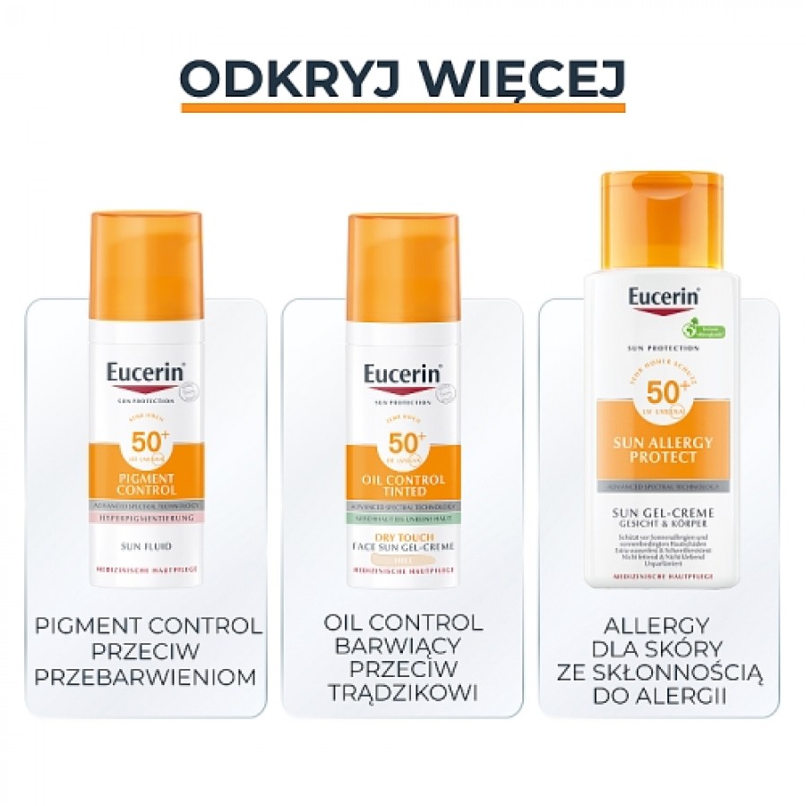 Zdjęcie produktu - 4 Eucerin Sun Pigment Control Fluid na przebarwienia do twarzy SPF50 - jasny, 50 ml