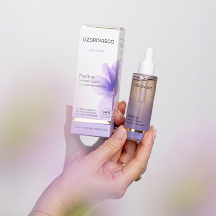Miniaturka artykułu - #0 UZDROVISCO Balance Peeling normalizujący na niedoskonałości, 30 ml