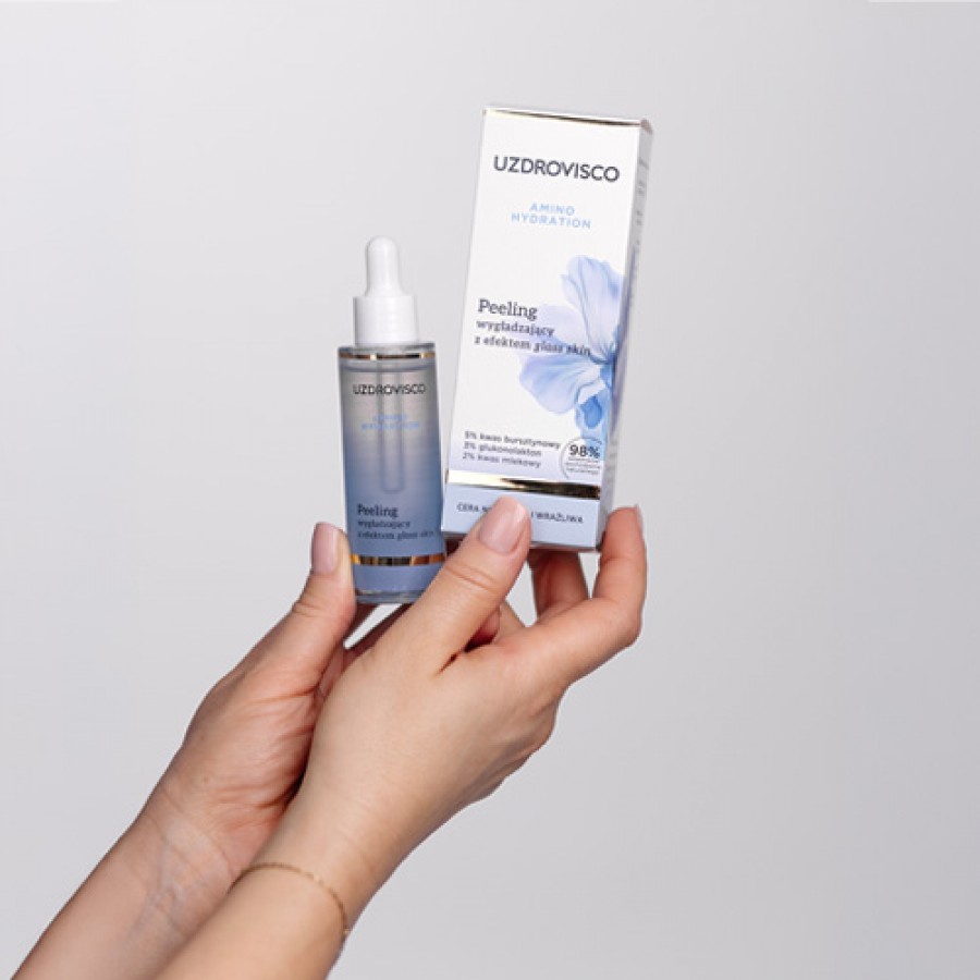 Miniaturka artykułu - #0 UZDROVISCO Amino Hydration Peeling wygładzający z efektem glass skin, 30 ml