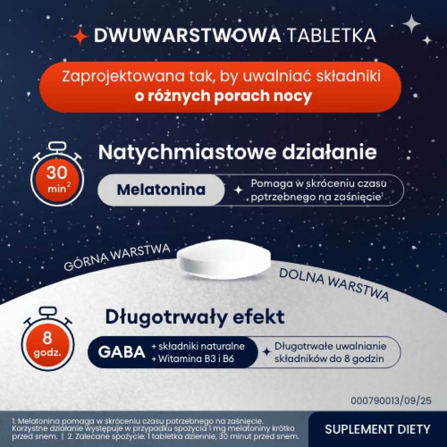 Zdjęcie produktu - 4 Persen Dobranoc, 20 tabl. - suplement diety z melatoniną