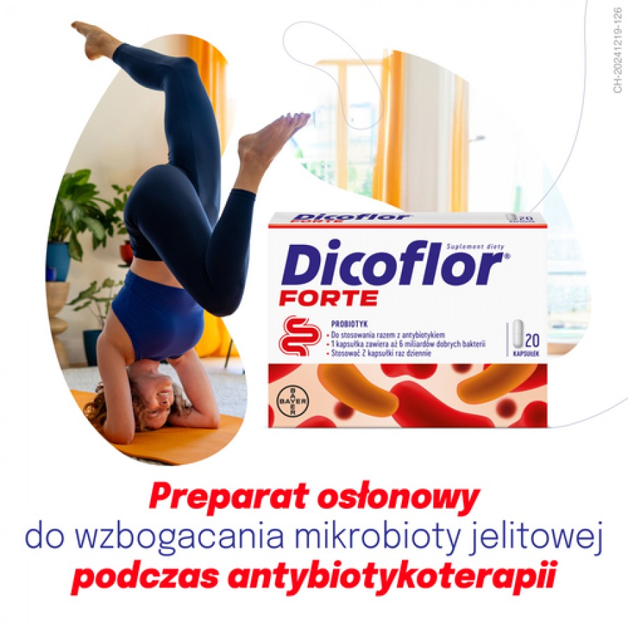 Miniaturka artykułu - #1 Dicoflor Forte probiotyk, 20 kaps.