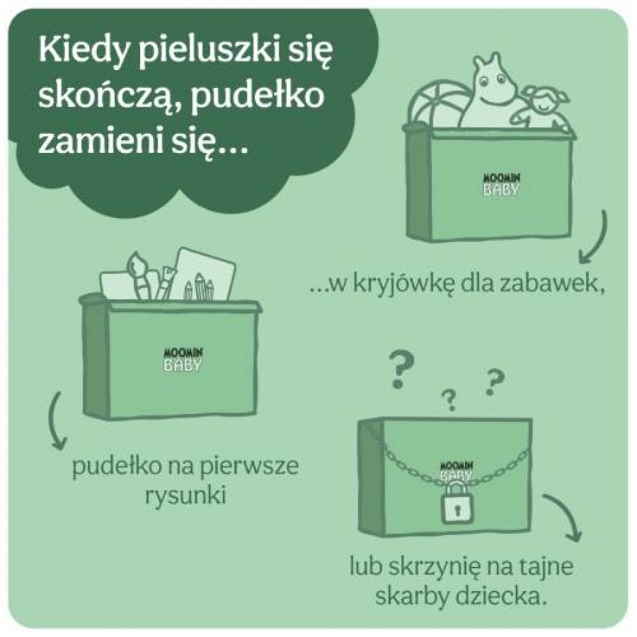 Zdjęcie produktu - 2 Moomin Baby Diapers Pieluszki ekologiczne 5 (10-16kg), 120 szt.