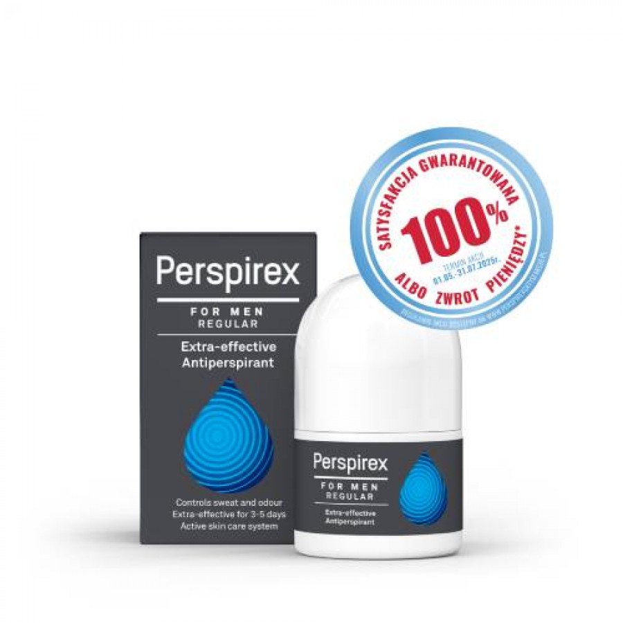 Miniaturka artykułu - #0 Perspirex Men Regular Antyperspirant roll-on, 20 ml
