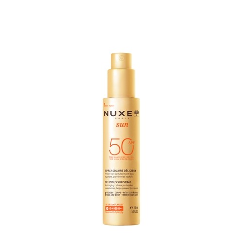 Zdjęcie produktu - 2 Nuxe Sun Zestaw Mleczko do opalania twarzy i ciała SPF50, 150 ml + Żel pod prysznic po opalaniu, 100 ml