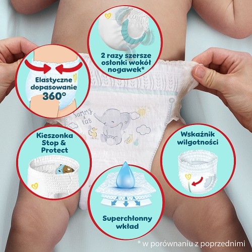 Zdjęcie produktu - 3 Pampers Premium Care Pants 4 Pieluchomajtki dla dzieci 9&ndash;15 kg, 114 szt.