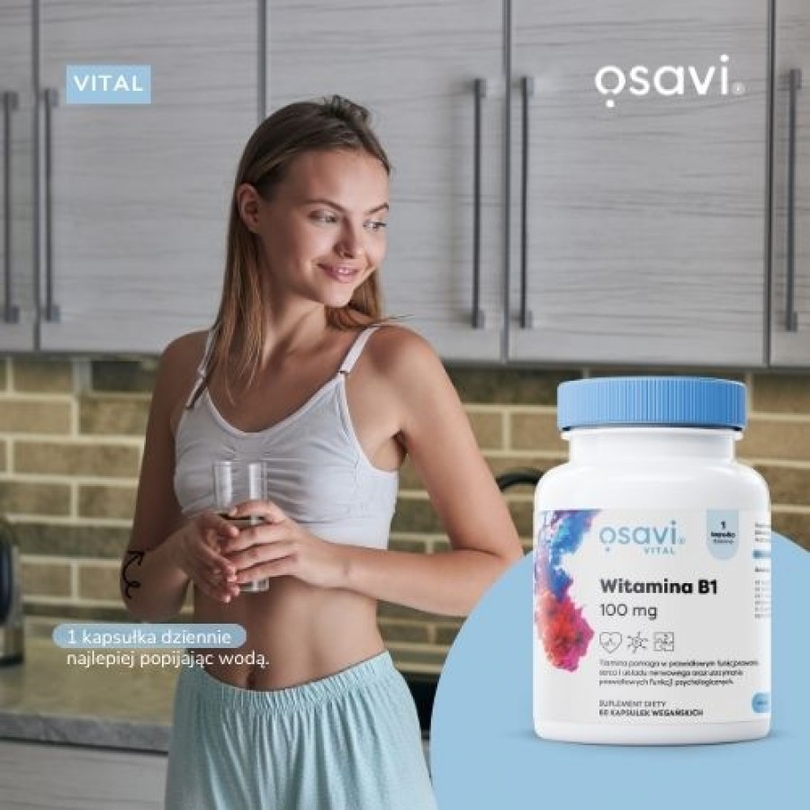 Miniaturka artykułu - #0 Osavi Witamina B1 100 mg, 60 kaps.