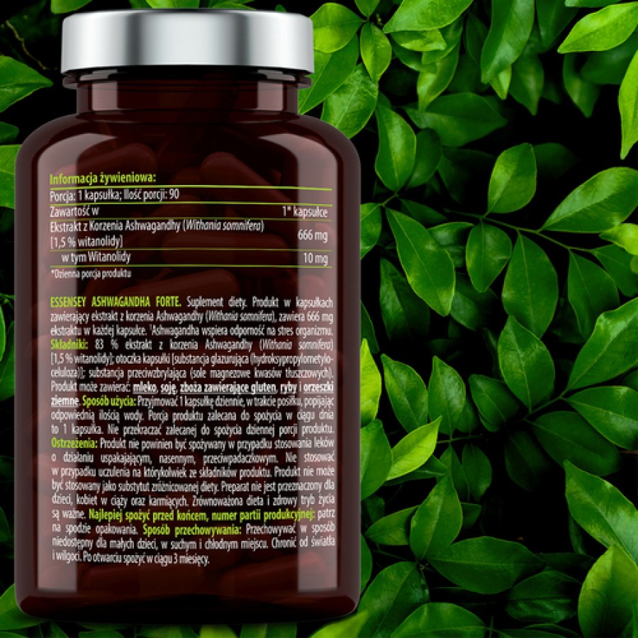 Zdjęcie produktu - 4 Essensey Ashwagandha Forte, 90 kaps.