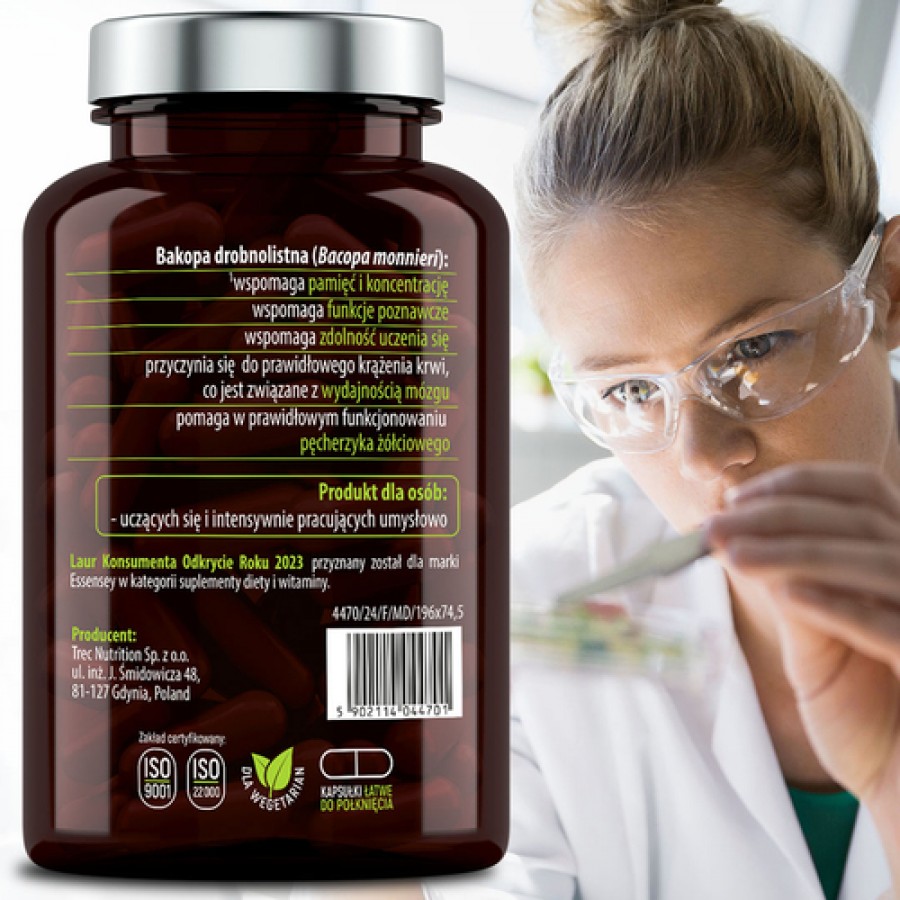 Zdjęcie produktu - 3 Essensey Bacopa Monnieri, 90 kaps.