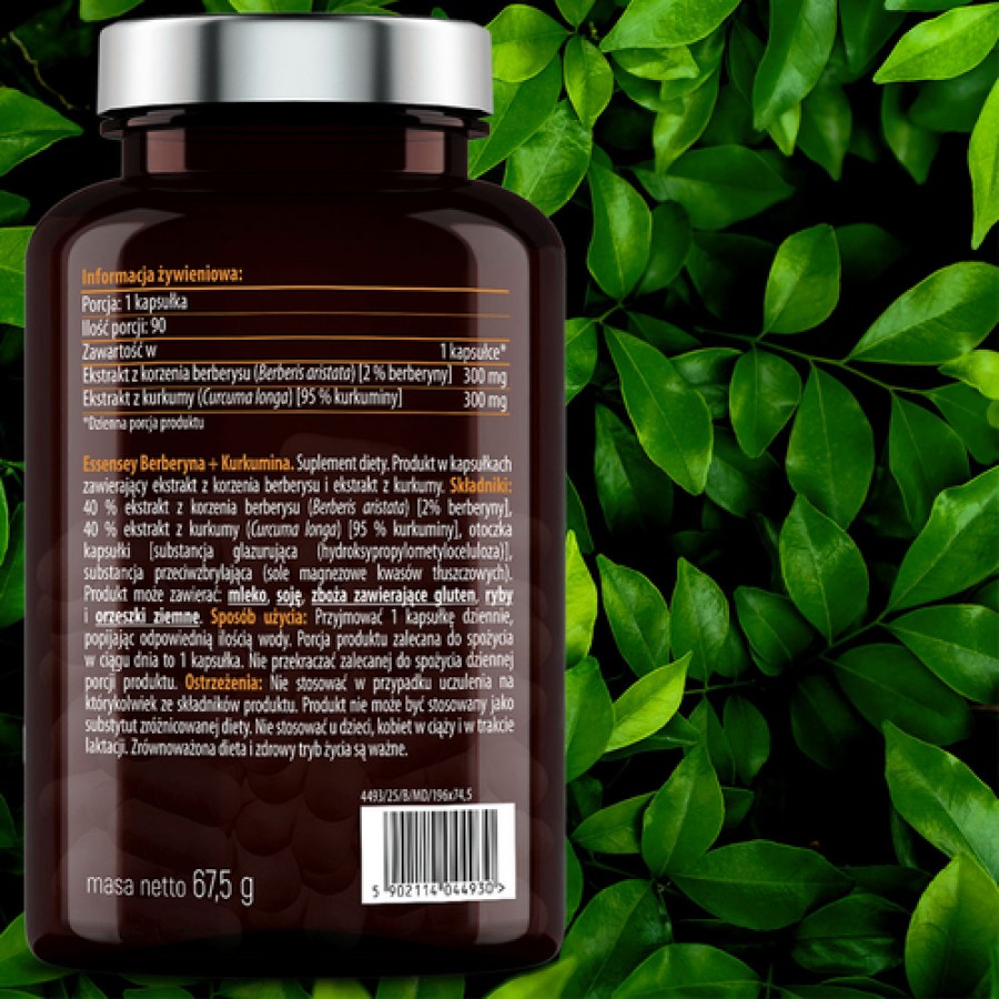 Zdjęcie produktu - 4 Essensey Berberyna + Kurkumina, 90 kaps.