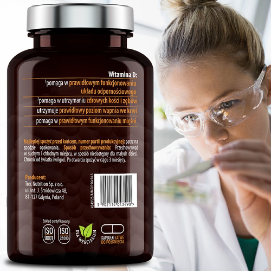 Zdjęcie produktu - 3 Essensey Witamina D3 2000 IU, 120 kaps.