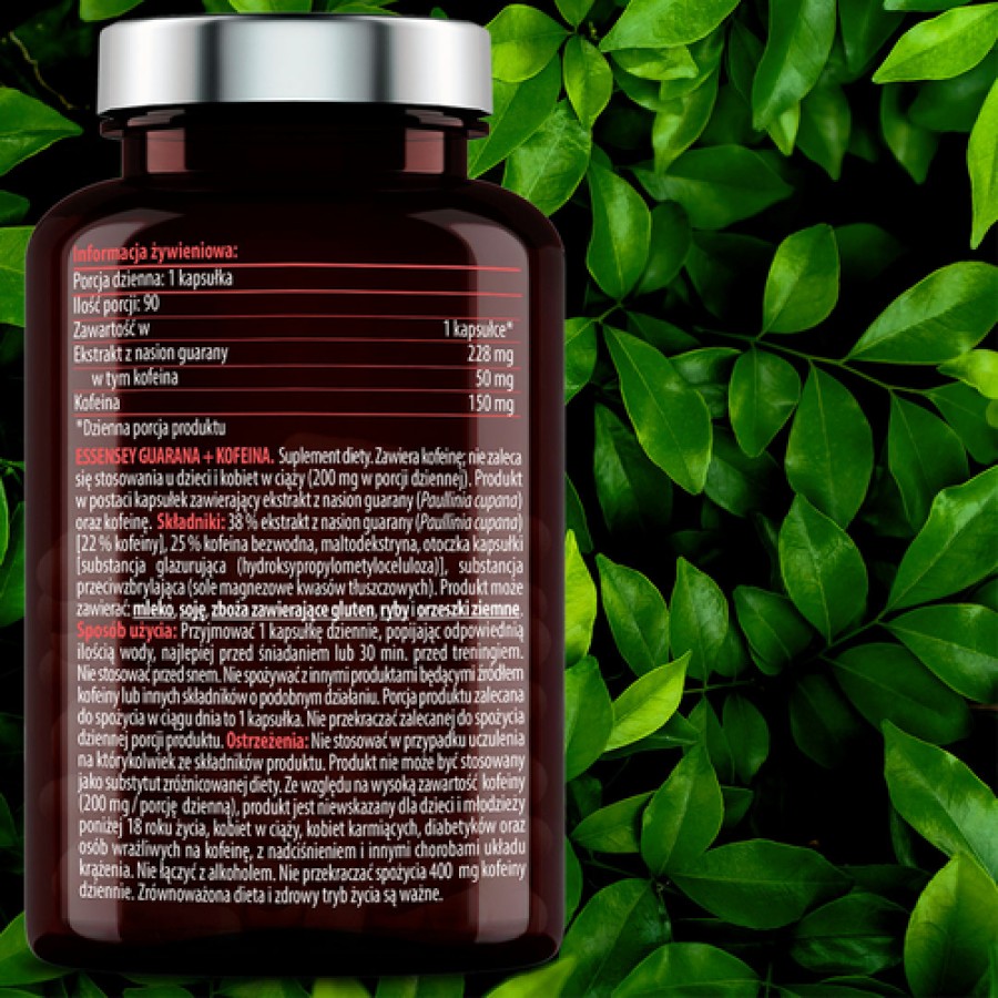 Zdjęcie produktu - 4 Essensey Guarana + Kofeina, 90 kaps.