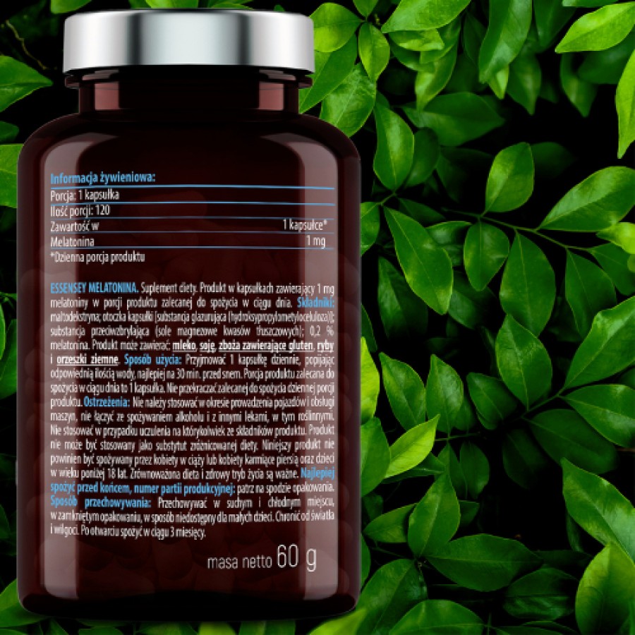 Zdjęcie produktu - 4 Essensey Melatonina, 120 kaps.