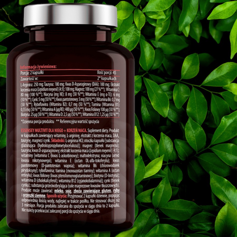 Zdjęcie produktu - 4 Essensey MultiVit dla niego + Korzeń Maca, 90 kaps.
