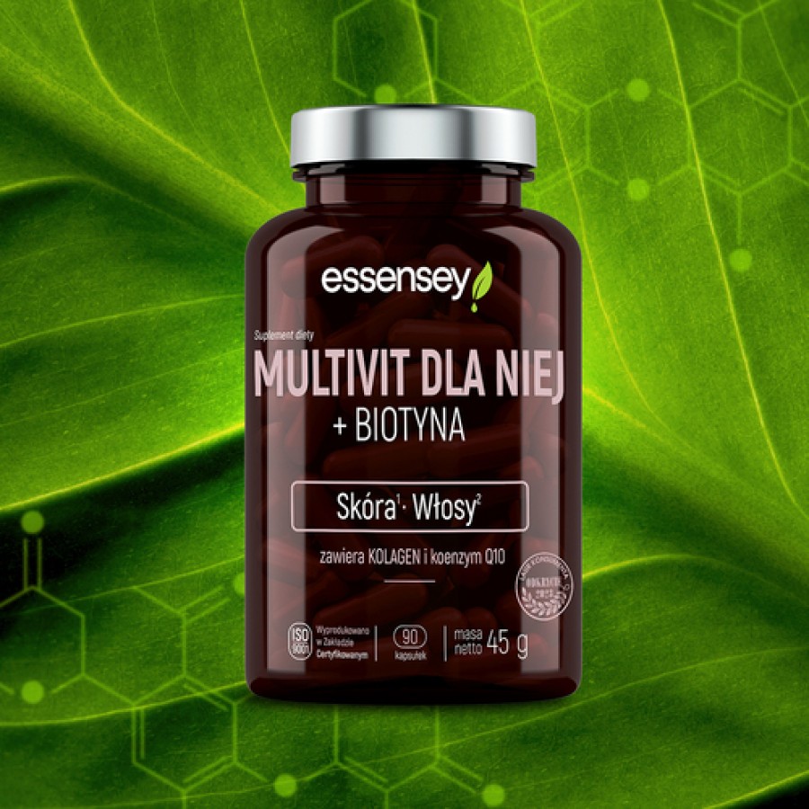 Zdjęcie produktu - 2 Essensey MultiVit dla niej + Biotyna, 90 kaps.