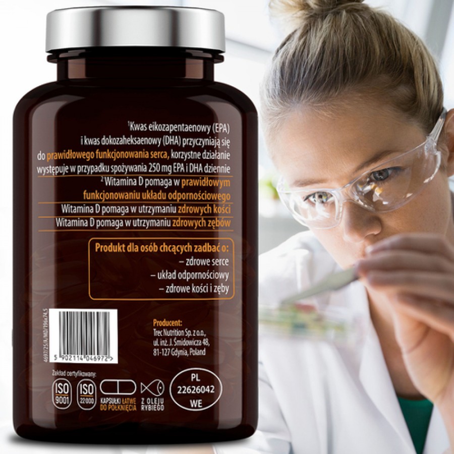Zdjęcie produktu - 3 Essensey Omega 3 + 2000 IU D3, 90 kaps.