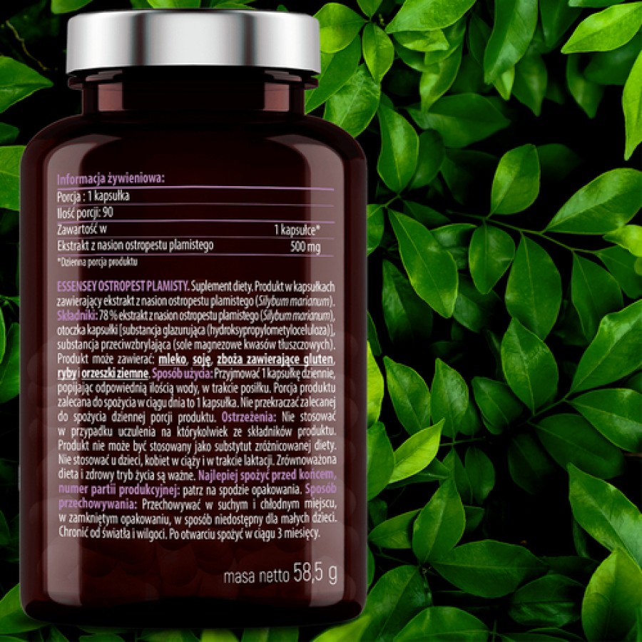 Zdjęcie produktu - 4 Essensey Ostropest plamisty, 90 kaps.