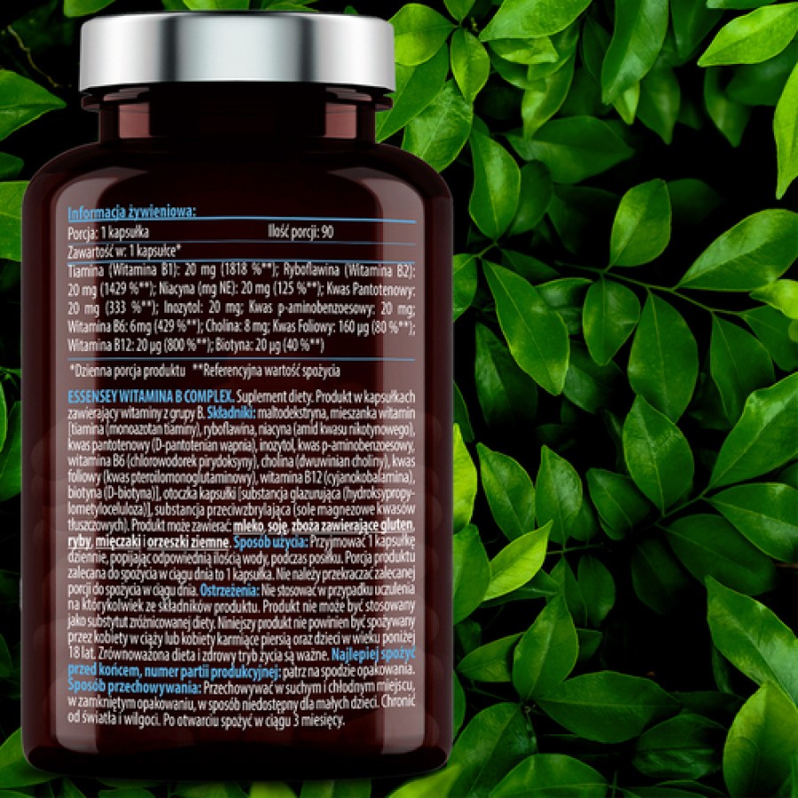 Zdjęcie produktu - 4 Essensey Witamina B Complex, 90 kaps.