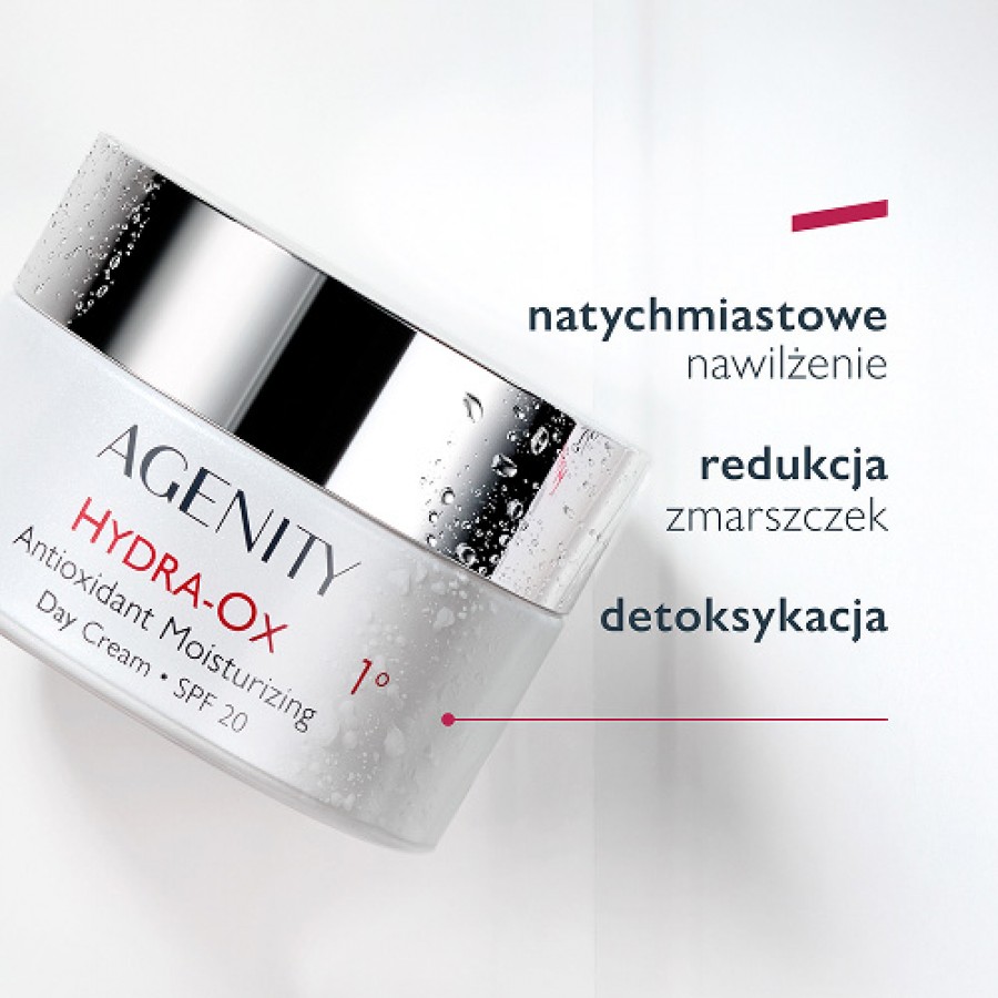 Miniaturka artykułu - #1 Agenity Hydra-Ox Antyoksydacyjny krem nawilżający na dzień SPF 20, 50 ml