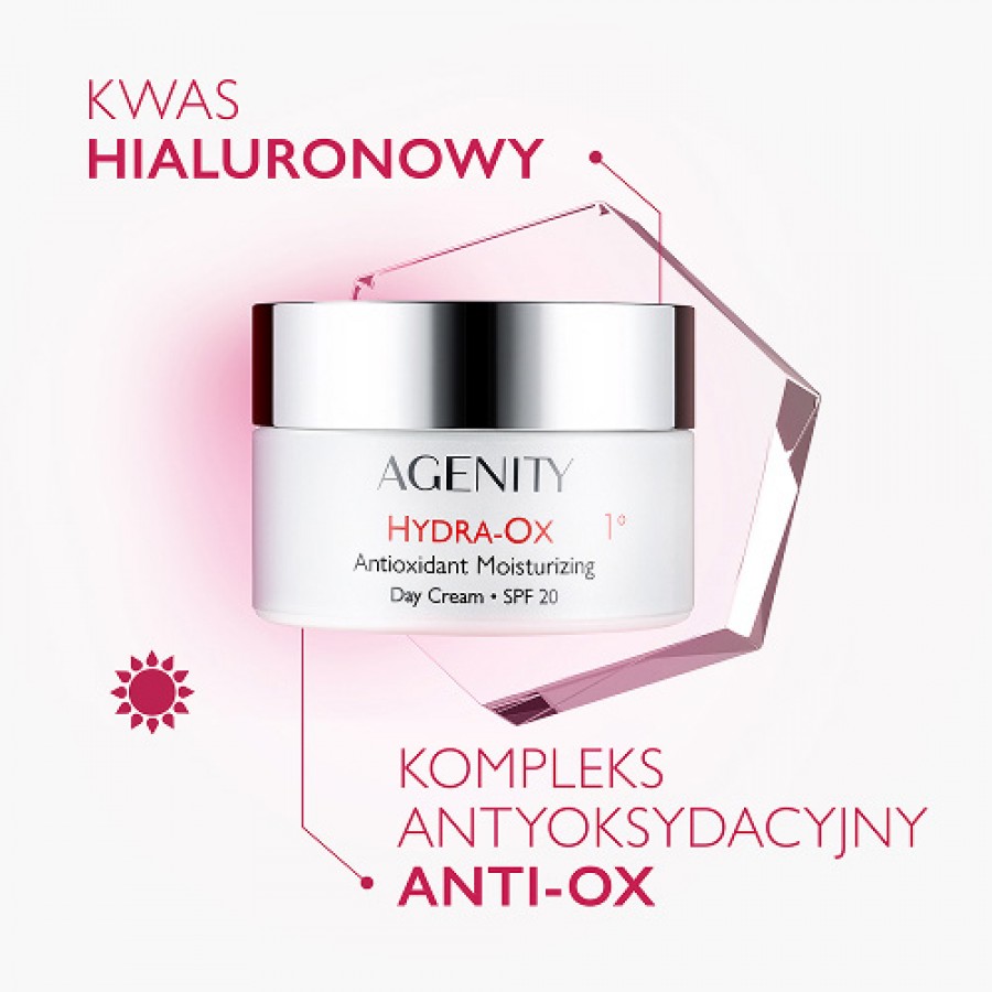 Zdjęcie produktu - 2 Agenity Hydra-Ox Antyoksydacyjny krem nawilżający na dzień SPF 20, 50 ml