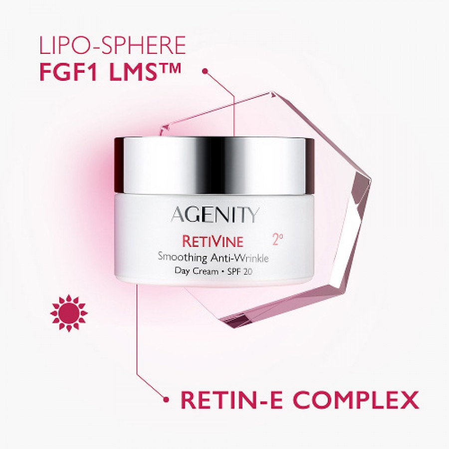 Zdjęcie produktu - 4 Agenity Retivine Wygładzający krem Przeciwzmarszczkowy na dzień SPF 20, 50 ml