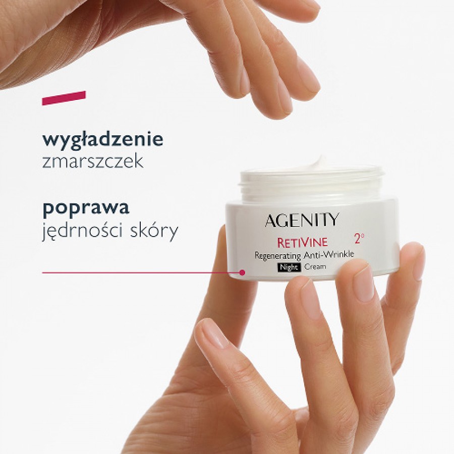 Miniaturka artykułu - #1 Agenity Rerivine Regenerujący krem Przeciwzmarszczkowy na noc, 50 ml