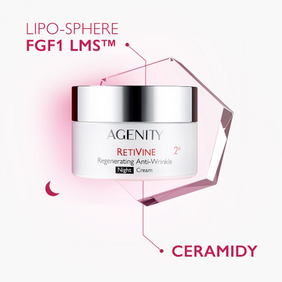 Zdjęcie produktu - 2 Agenity Rerivine Regenerujący krem Przeciwzmarszczkowy na noc, 50 ml
