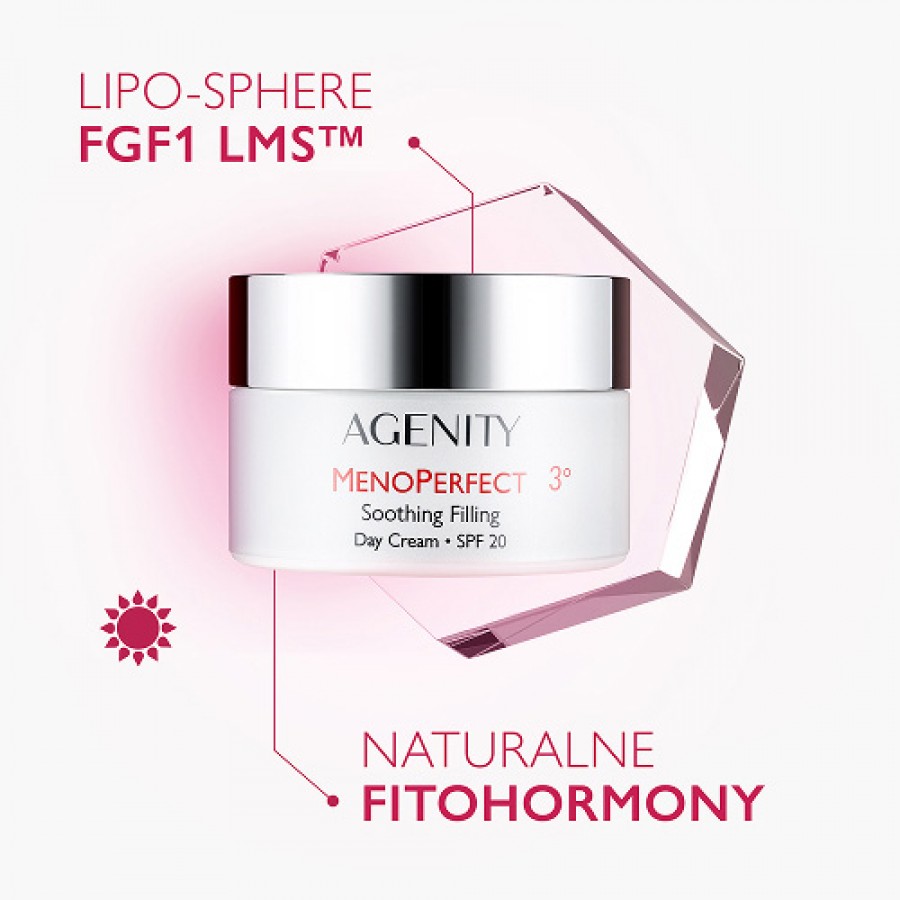 Zdjęcie produktu - 2 Agenity Menoperfect Łagodzący krem wypełniający na dzień SPF 20, 50 ml