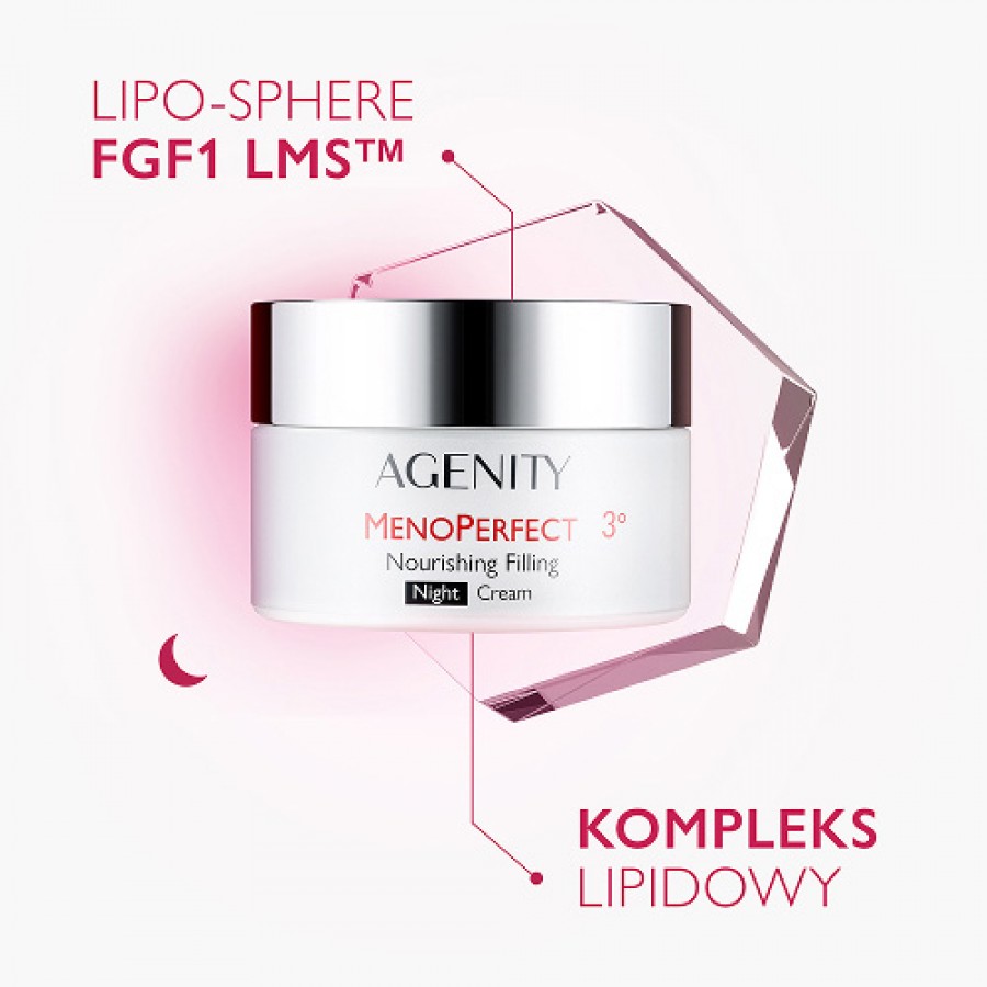 Zdjęcie produktu - 2 Agenity MenoPerfect 3&deg; Odżywczy krem wypełniający na noc, 50 ml