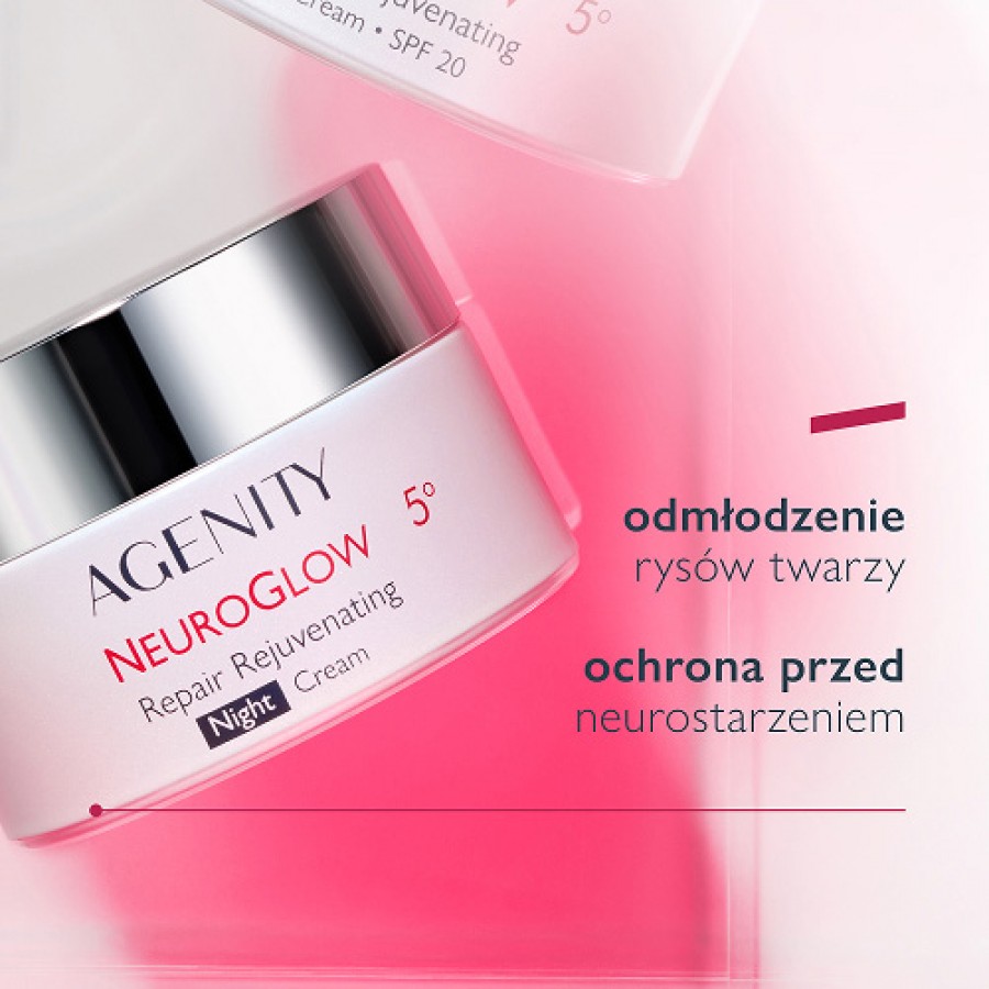 Miniaturka artykułu - #1 Agenity Neuroglow Naprawczy krem odmładzający na noc, 50 ml