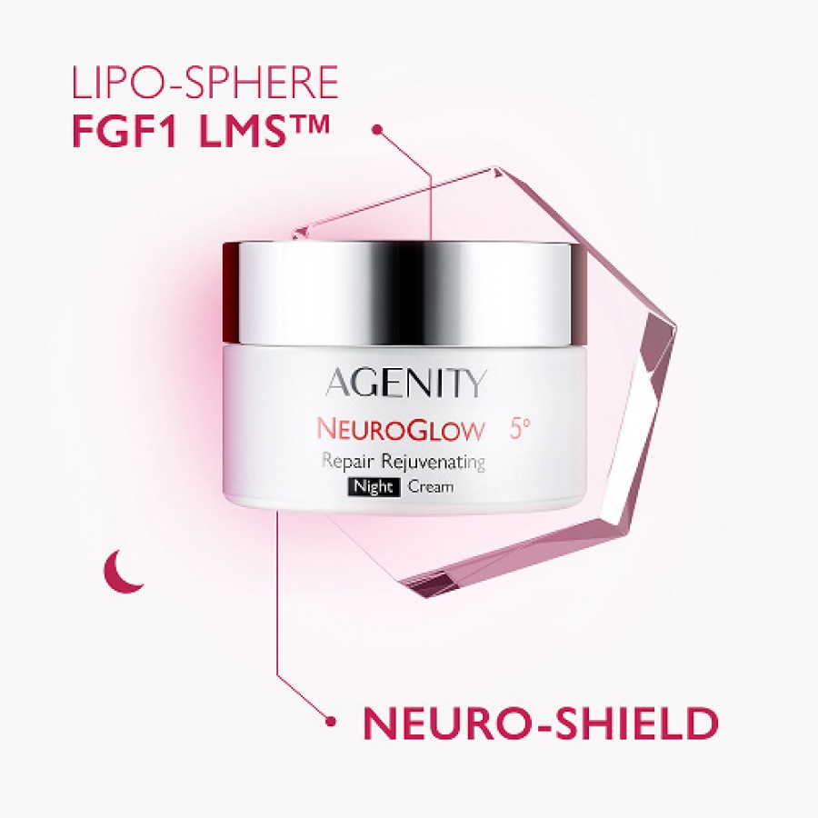 Zdjęcie produktu - 2 Agenity Neuroglow Naprawczy krem odmładzający na noc, 50 ml