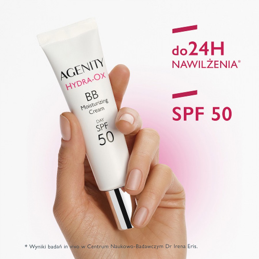 Miniaturka artykułu - #0 Agenity Hydra-Ox BB Krem nawilżający na dzień SPF50, 10 Light Beige, 30 ml