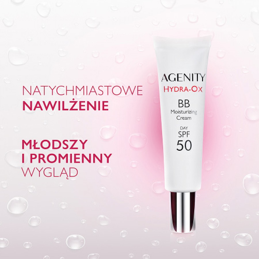 Zdjęcie produktu - 2 Agenity Hydra-Ox BB Krem nawilżający na dzień SPF50, 20 Medium Beige, 30 ml