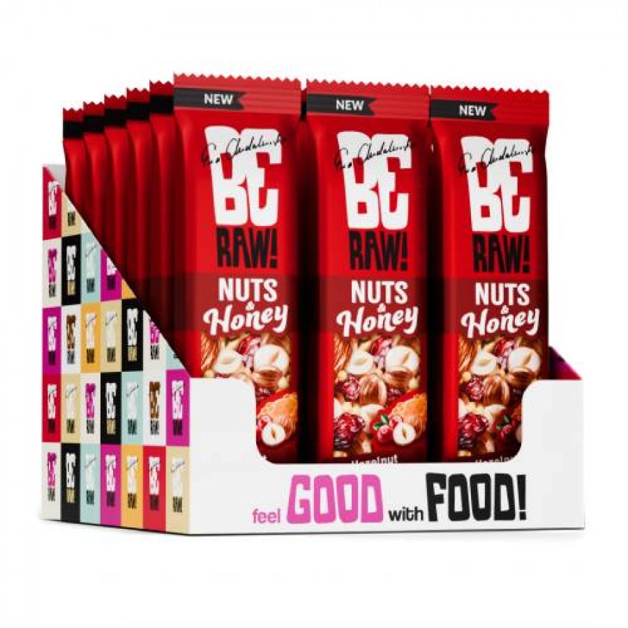 Zdjęcie produktu - 3 BeRaw Nuts&Honey baton żurawinowo - miodowy z orzechami laskowymi, 30 g
