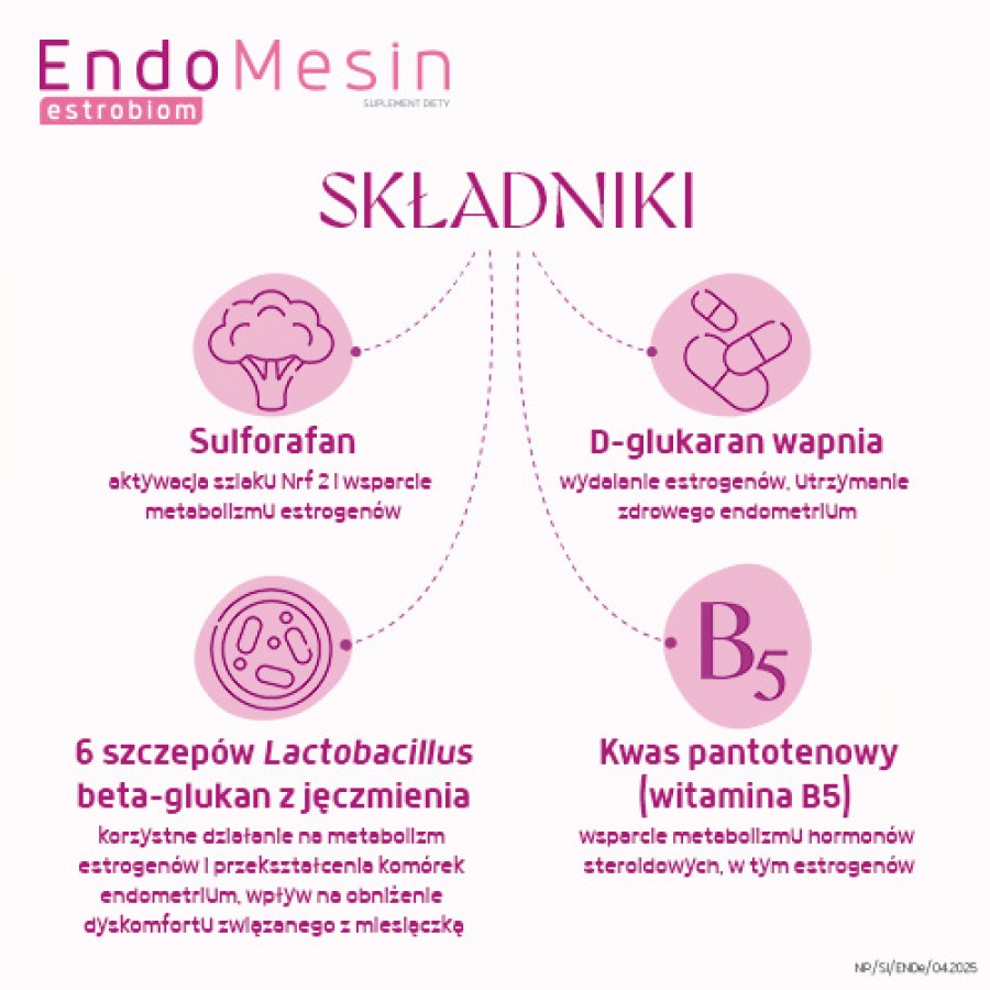 Zdjęcie produktu - 2 EndoMesin Estrobiom, 30 kaps estro + 30 kaps. biom