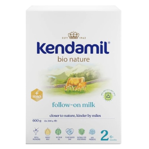 Miniaturka artykułu - #0 Kendamil BIO Nature 2 HMO+ Mleko następne dla niemowląt 6-12 miesięcy, 600 g