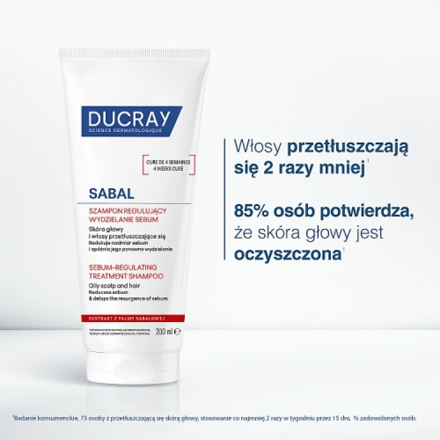 #0 – Ducray Sabal Szampon regulujący wydzielanie sebum, 200 ml